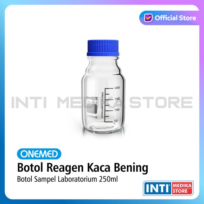 Gambar ONEMED - Botol Reagen Kaca Bening Sampel Laboratorium | Reagent Bottle - 250ml dari INTI MEDIKA STORE undefined Tokopedia