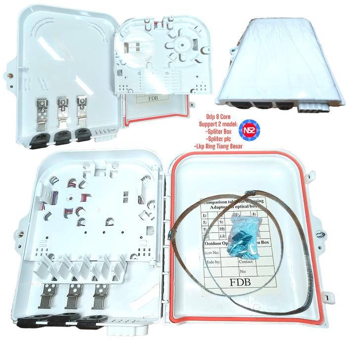 Gambar odp 8 core lengkap spliter / odp 8 core lengkap passive splitter - mdl box spliter dari NS2 INDONESIA undefined Tokopedia