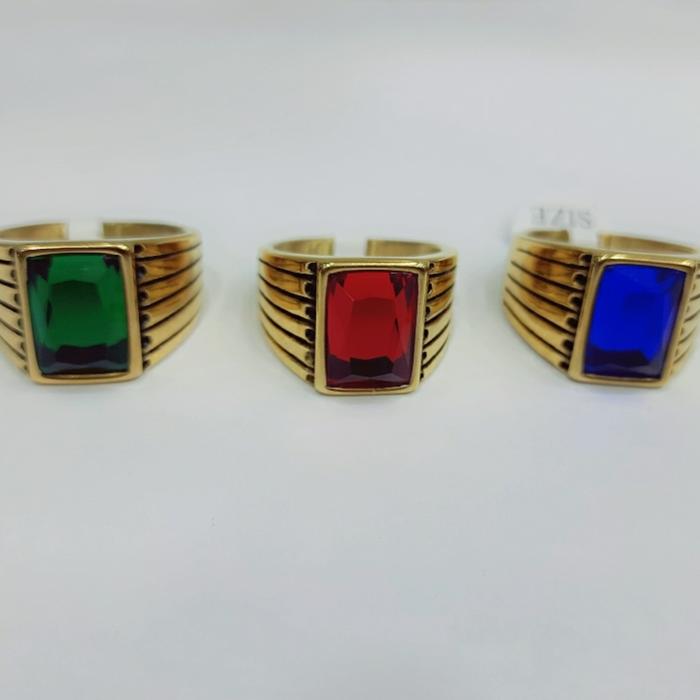 Gambar CINCIN BATU WARNA TITANIUM ASLI ANTI KARAT - hitambatubiru, 9 dari Aprilia Fashion Shop undefined Tokopedia