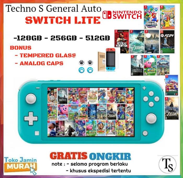 Gambar Nintendo Switch Lite Console Full Game - Turqoise, 128gb dari Techno S General Auto / TSGA undefined Tokopedia