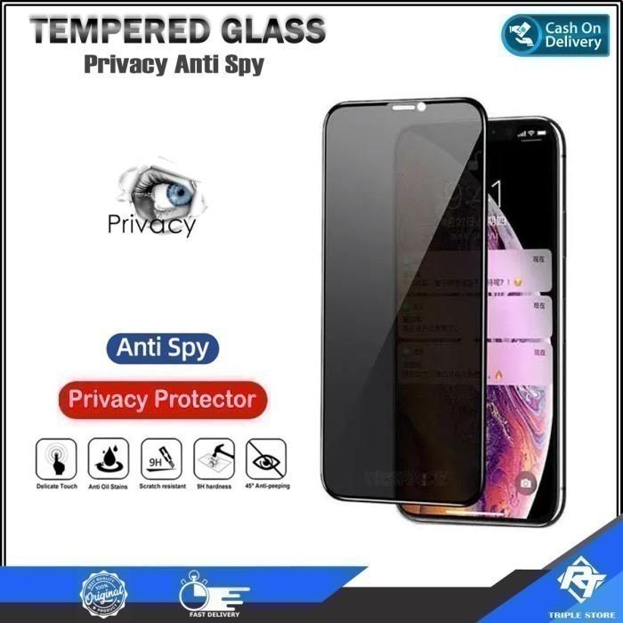 Jual Tempered Glass Anti Spy Full Screen Vivo Y50 Y56 Y70 Y70s Y73