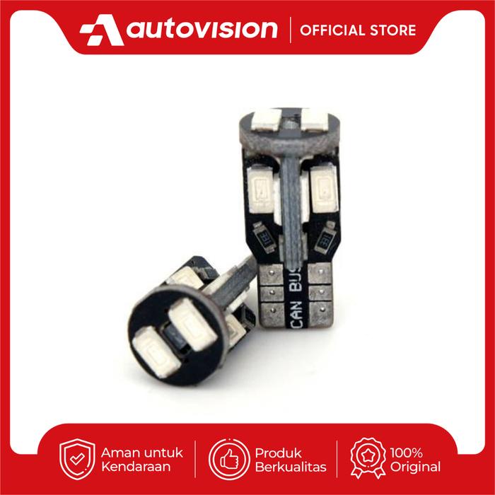 Gambar Lampu Senja/Kota T10-10-5630SMD 12V Canbus 12V - Biru dari Autovision_NEW undefined Tokopedia