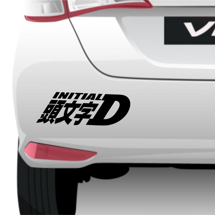 Gambar STICKER INITIAL D BUMPER MOBIL STIKER VARIASI MOTOR AKSESORIS BODY TOP - Putih dari MADJUKARTA ADVERTISING undefined Tokopedia