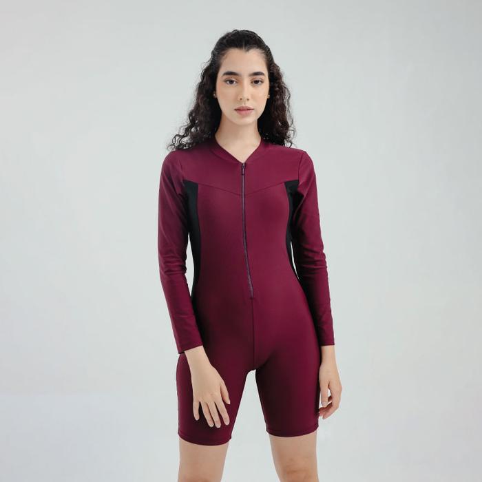 Gambar Lee Vierra Shea Long Sleeve Diving, Baju Renang Wanita - Maroon, M dari leevierrakids undefined Tokopedia