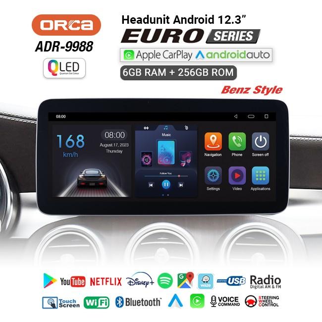 Gambar Head Unit Android 12.3" ORCA EURO Audi/Benz Style Series QLED 2K HD - M.Benz Style dari Audio Perdana undefined Tokopedia
