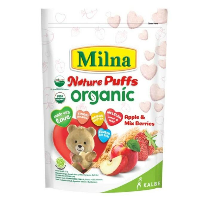 Gambar Milna Nature Puffs Organic Pouch 15gr / Camilan Puffs Bayi 8+ - apple&mixberrie dari Cheeky cheeky baby undefined Tokopedia