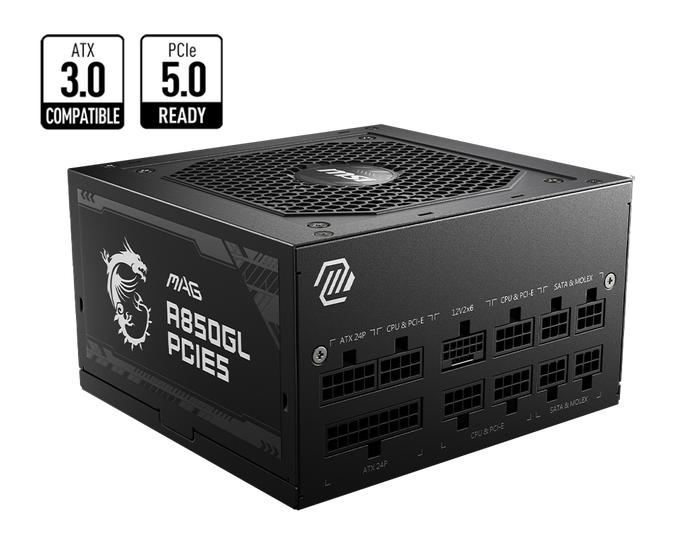 Gambar MSI MAG A850GL PCIE5 PSU 850W 80+ GOLD Full modular - Hitam dari Redcomp undefined Tokopedia