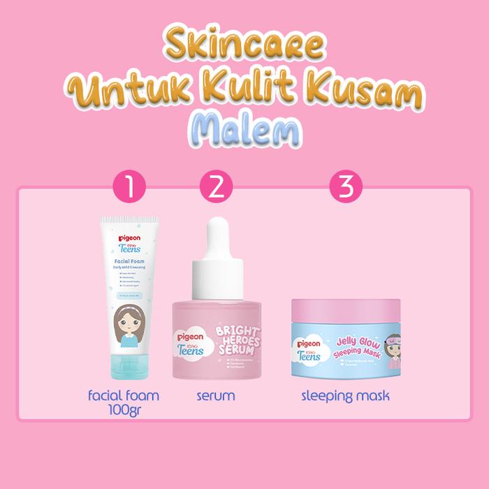 Gambar Pigeon Teens 1 Paket Lengkap Skincare Kulit Kusam - Kusam Malam dari NT199 undefined Tokopedia