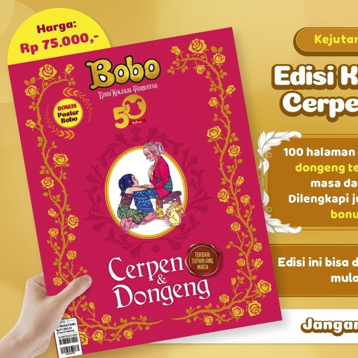 Gambar MAJALAH BOBO EDISI SPESIAL 50TAHUN 100 HALAMAN CERITA TERBAIK - Cerpen & Dongen dari Tello Shop New undefined Tokopedia