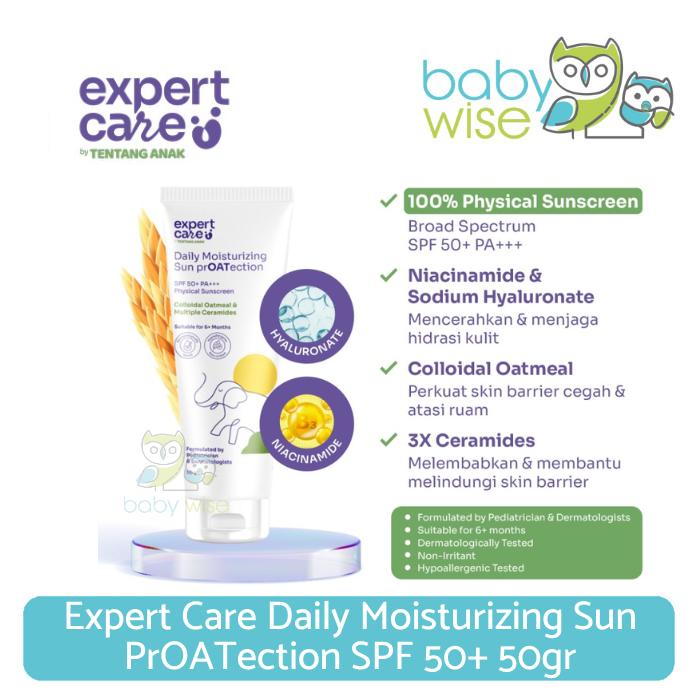 Gambar Expert Care Daily Moisturizing Sun PrOATection SPF 50+ - Sunscreen dari Baby Wise BSD undefined Tokopedia