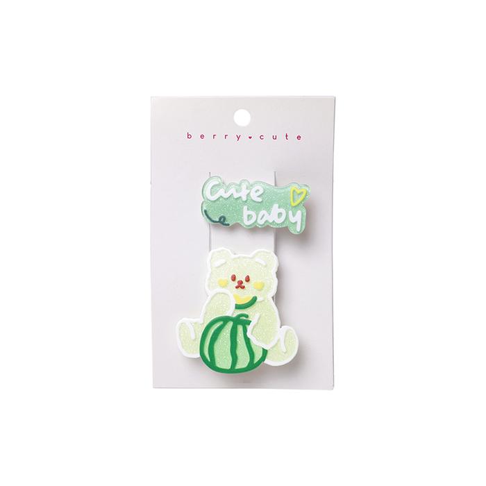Gambar Stroberi Bear and Pattern Set Acrylic Hair Clip - Cute Baby dari Stroberi Accessories undefined Tokopedia