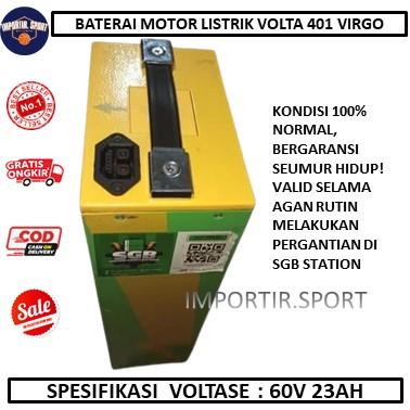 Gambar Batre SGB Lifepo4 60V 23Ah MotorListrik - Baterai Volta 401 Virgo dari Gudang Berkah Jaya_NEW undefined Tokopedia