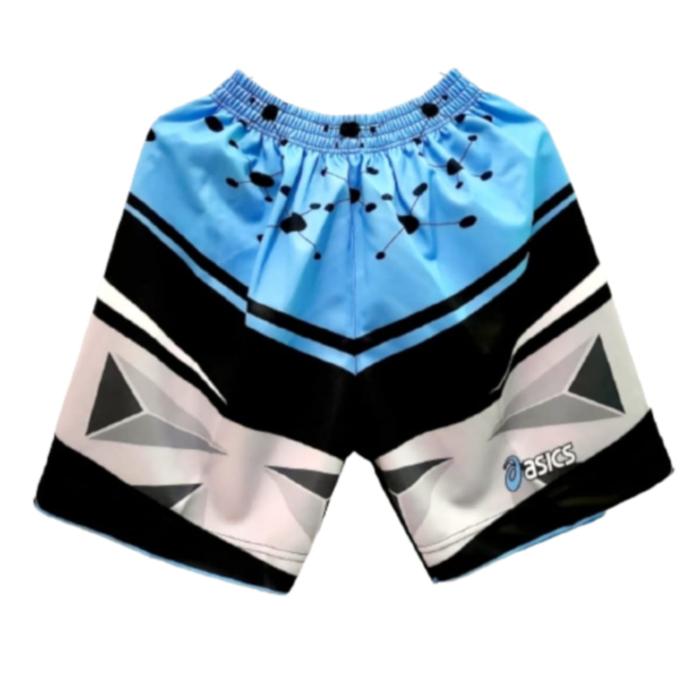 Gambar celana pendek olahraga full Printing badminton volly futsal asics - Biru Muda, XXL dari muda jaya_NEW undefined Tokopedia