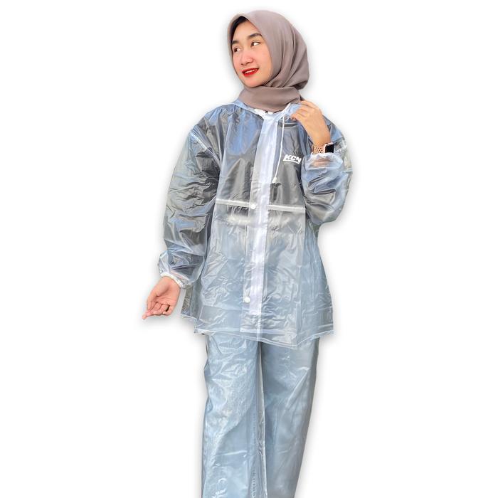 Gambar Jas Hujan KCN Sealing Press Pria Wanita Bonus Pouch Setelan Biru - Transparan dari KHN Store undefined Tokopedia