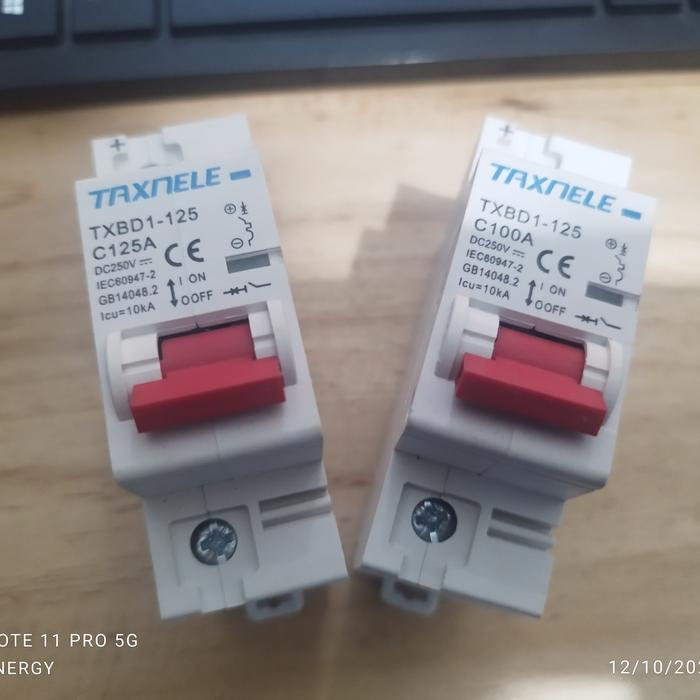 MCB DC Taxnele 125A 100A 250VDC Best Perfoma - 100A