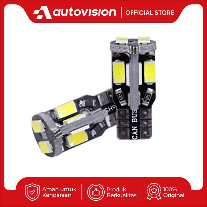 Gambar Lampu Senja/Kota T10-10-5630SMD 12V Canbus 12V - Putih dari Autovision_NEW undefined Tokopedia