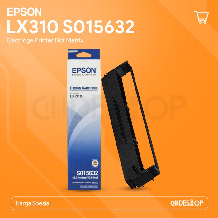Gambar Pita Cartridge Epson LX-310 Black Ribbon Printer LX310 S015632 dari Codeshop Surabaya Barat undefined Tokopedia