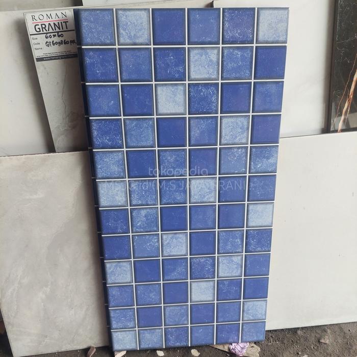 Gambar KERAMIK MURAH MOZAIK 30X60 ATENA AQUATIC MEDIUM BLUE KW 1 - kw 2 dari Msjg.id undefined Tokopedia