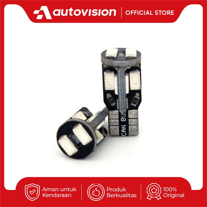 Gambar Lampu Senja/Kota T10-10-5630SMD 12V Canbus 12V - Merah dari Autovision_NEW undefined Tokopedia