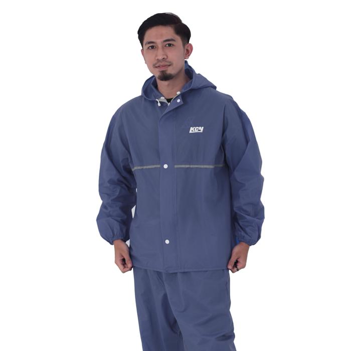Gambar Jas Hujan KCN Sealing Press Pria Wanita Bonus Pouch Setelan Biru - Navy dari KHN Store undefined Tokopedia