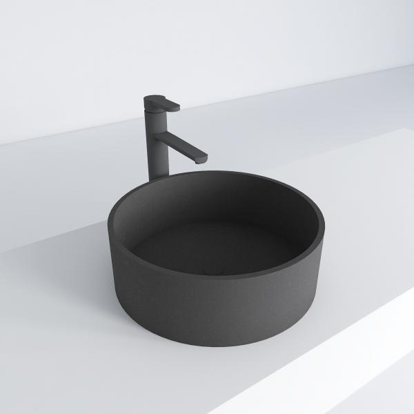 Gambar Wastafel Granit Bulat Valpra Hitam Metalic Komplit Set Granite Basin - BLACK, INSTANT dari BSA Gallery undefined Tokopedia