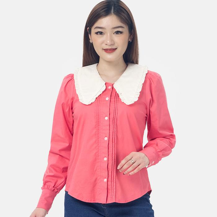 Gambar MKY Clothing Iris Shirt Kemeja Lengan Panjang - Peach, S/M dari MKY Clothing undefined Tokopedia