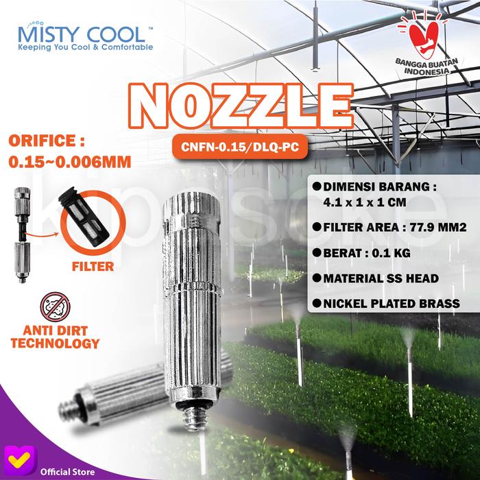 Gambar MIST NOZZLE 0.15 0.2 0.3 0.4 0.5 MM FILTER SPRAYER EMBUN MISTING KABUT - 0.15 MM dari Kipas Online CKE undefined Tokopedia