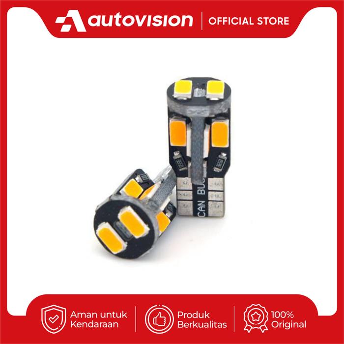 Gambar Lampu Senja/Kota T10-10-5630SMD 12V Canbus 12V - Kuning dari Autovision_NEW undefined Tokopedia