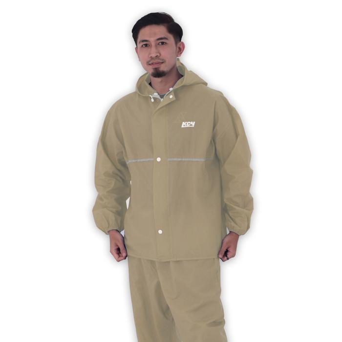 Gambar Jas Hujan KCN Sealing Press Pria Wanita Bonus Pouch Setelan Biru - Cokelat dari KHN Store undefined Tokopedia