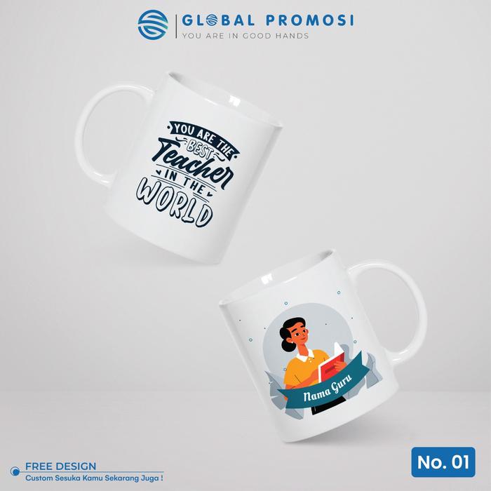 Gambar Mug Custom Tema Guru/ Kado Guru Mug Import Murah Print Satuan Gojek - 1 dari Global Promosi_NEW undefined Tokopedia