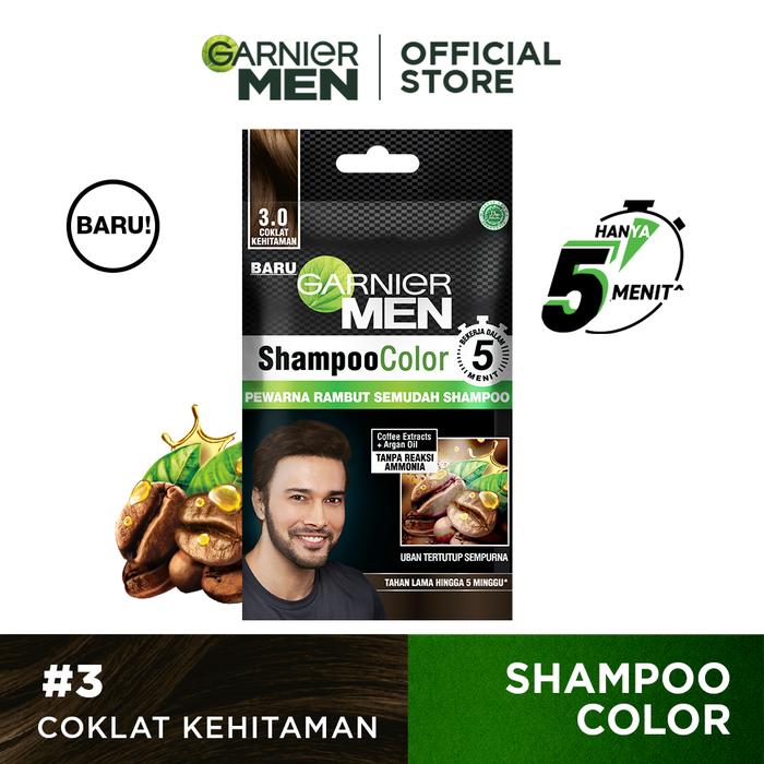 Gambar Garnier Men Shampoo Color - Dark Brown, 5 pcs dari Garnier Men Official Store undefined Tokopedia