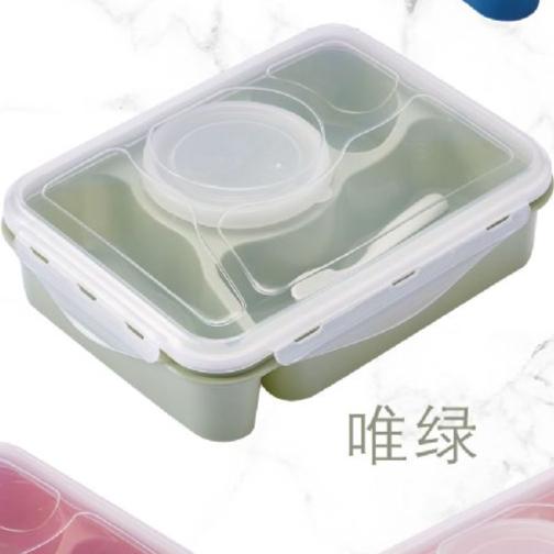 Gambar Kotak Makan Siang Siswa Ala Bento Jepang Plastik Microwave/Lunch Box - Hijau dari Fransismart undefined Tokopedia