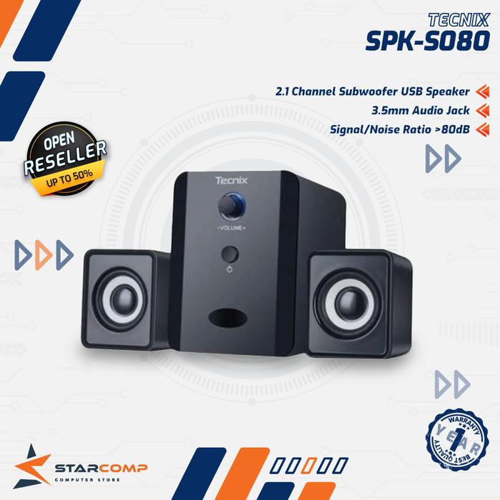 Gambar Tecnix SPK-S080 - Subwoofer Speaker 2.1 dari Starcomp Origin undefined Tokopedia