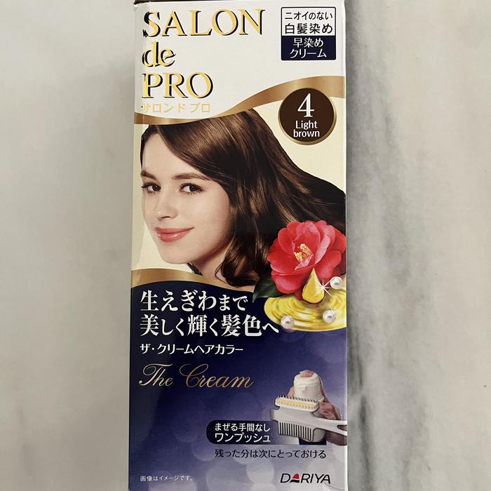 Gambar Salon de pro one-push the cream grey coverage hair color 100gr japan - 4 light brown  dari givinggoodlife undefined Tokopedia