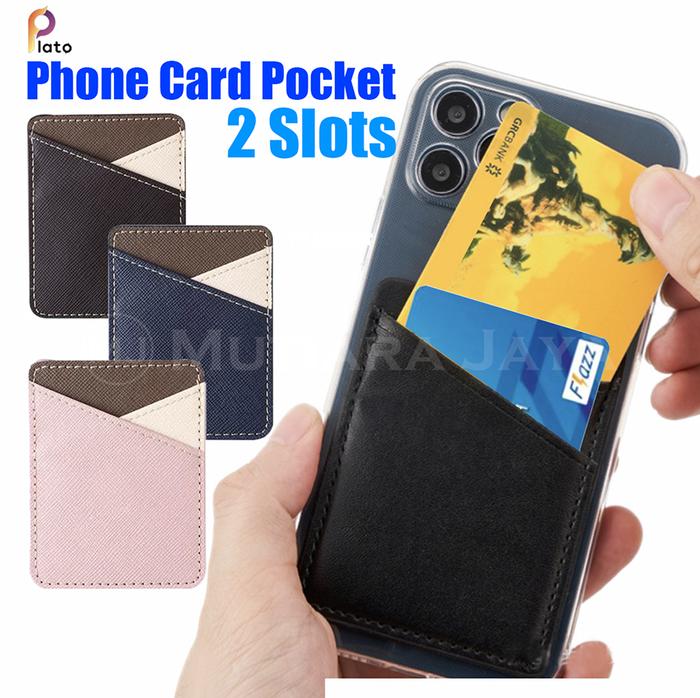 Gambar PLATO Dompet Kartu Tempelan Hp Handphone Sticky Card holder Smartphone - Cokelat dari TB.Mutiara Jaya undefined Tokopedia