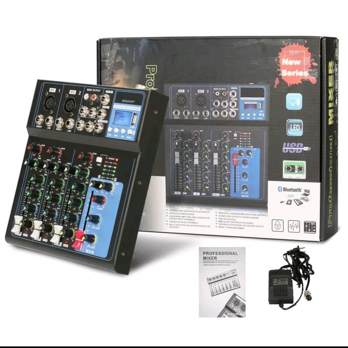 Gambar Mixer Audio Profesional MG04BT MG07BT 4/7 Channel Bluetooth PC Mp3 - MG04BT dari Phonks Shop undefined Tokopedia