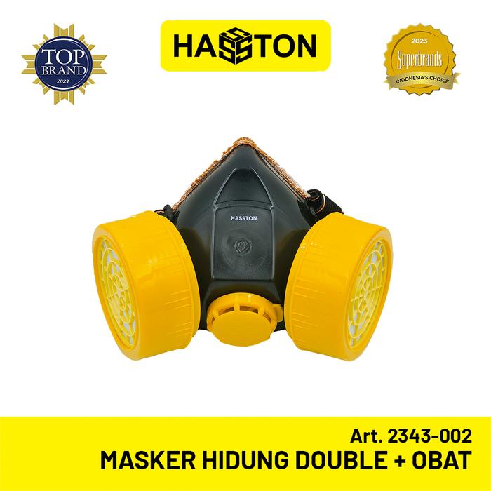 Gambar Hasston Masker Hidung Double + Obat / Chemical Respirator (2343-002) dari Hasston Tools undefined Tokopedia