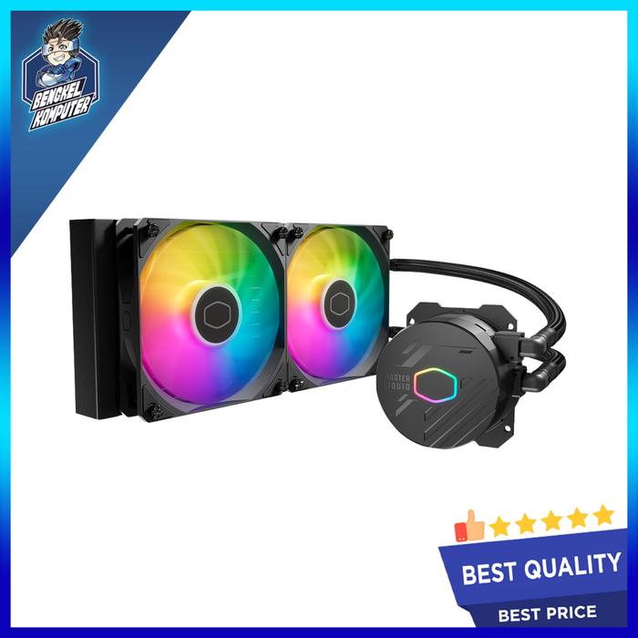 Gambar COOLERMASTER MASTERLIQUID 240L CORE ARGB BLACK dari bengkelkomputerptk undefined Tokopedia