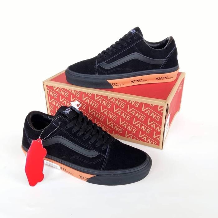 Jual Sepatu Vans Old Skool Wtaps Gps Black Orange 40 Kota
