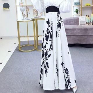 Gambar Celana Wanita Gaya Barat Fashion Versi Korea Celana Lebar - Putih, S dari 25oclock Pakaian Wanita undefined Tokopedia