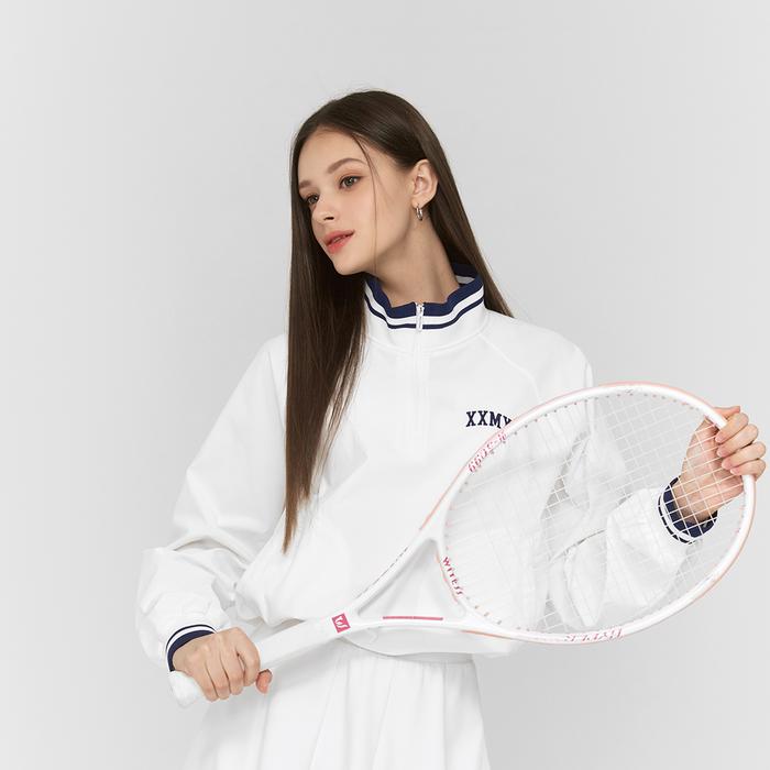 Gambar XEXYMIX Point Half Zip-up Anorak Jaket Olahraga Wanita - XWFHZ01H3 - Bag Ivory, S dari XEXYMIX undefined Tokopedia