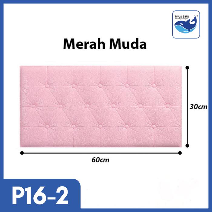 Gambar Wallpaper 3D Foam Kedap Suara Tahan Air Headboard Bed Wallfoam Empuk - Merah Muda dari Paus Biru Indonesia undefined Tokopedia