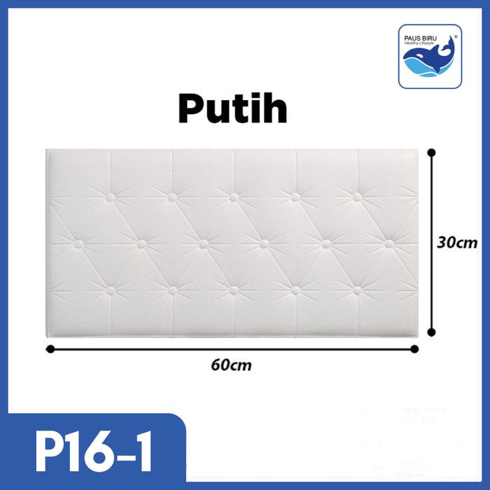 Gambar Wallpaper 3D Foam Kedap Suara Tahan Air Headboard Bed Wallfoam Empuk - Putih dari Paus Biru Indonesia undefined Tokopedia