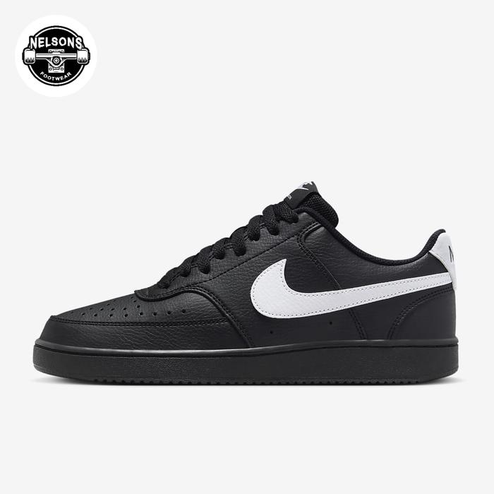 Jual NIKE COURT VISION LOW MENS BLACK/BLACK/WHITE 42 Kota