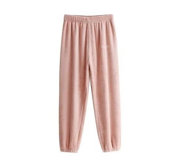 Gambar WOMAN LEISURE PANTS JOGGER SPRING WINTER OUTFIT CELANA PANJANG MUSIM DINGIN - PINK dari Winter Sonmul선물 undefined Tokopedia