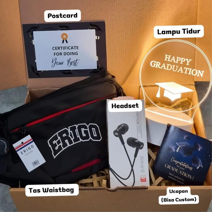 Gambar Kado Wisuda Cowok / Hampers Wisuda Cowok / Hadiah Graduation - Grad Headset dari KADONESIA undefined Tokopedia