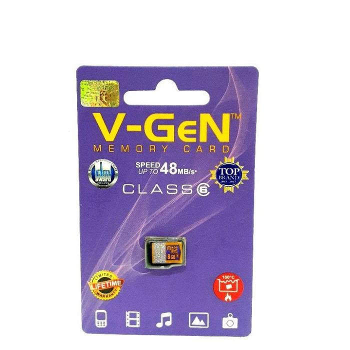 Gambar V-Gen 100% Original Micro SD Card V-Gen Class 6 Kapasitas 2GB 4GB 8GB 16GB 32GB Garansi Lifetime Resmi V-Gen Storage - 8 gb, TANPA PACKING dari HOMETRIC undefined Tokopedia