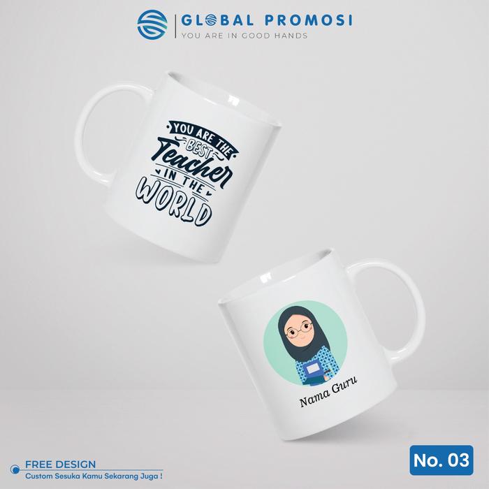 Gambar Mug Custom Tema Guru/ Kado Guru Mug Import Murah Print Satuan Gojek - 1 dari Global Promosi_NEW undefined 5 Tokopedia