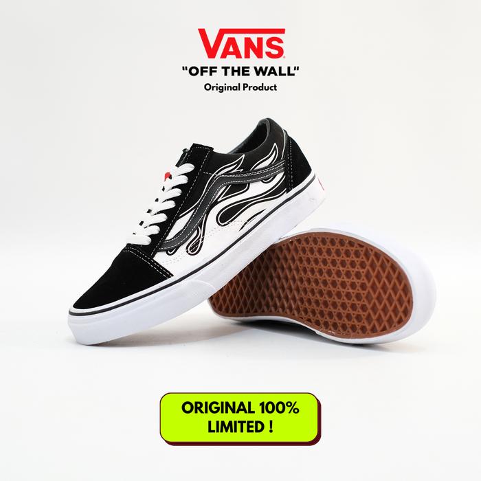 Vans Old Skool Flame Shoes Promo Vans Old Skool Flame Black White
