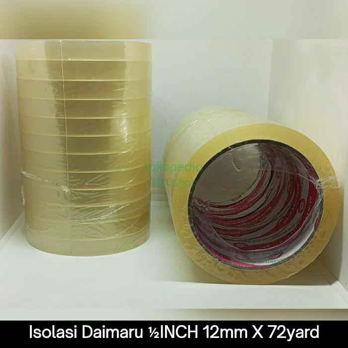 Gambar Stationary tape/Isolasi Daimaru 1/2" 12mm x 72yard(min 1dus = 288roll) dari NKGshop1 undefined Tokopedia